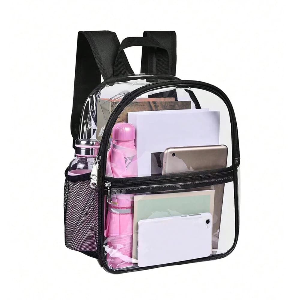 Zaino trasparente Borsa da scuola impermeabile in PVC trasparente, borsa per cellulare da spiaggia per marsupio da viaggio per la scuola