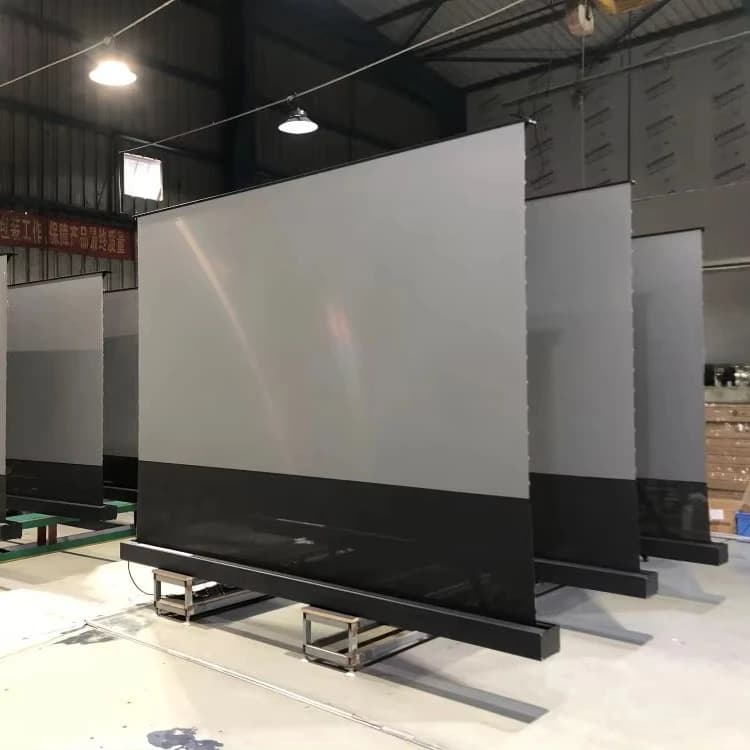 Schermo per proiettore pop-up elettrico da 92 pollici Schermo da pavimento UST 16:9 per applicazioni Home Cinema Home Theater