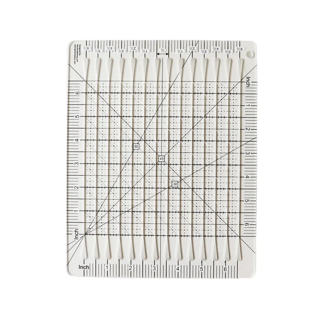 Righello per cucito trapunta 5 in 1 Patchwork Quilting Griglia Disegno Punto Misura Modello Accessorio Sarti professionali