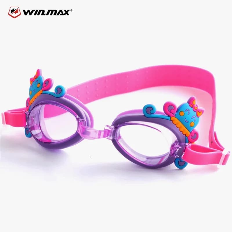 Win.Max Children's Swimming Goggles Seajelly‌ Crab Cartoon Crab Cartoon Kids Anti Fog Swimming Goggles for Boys Girls