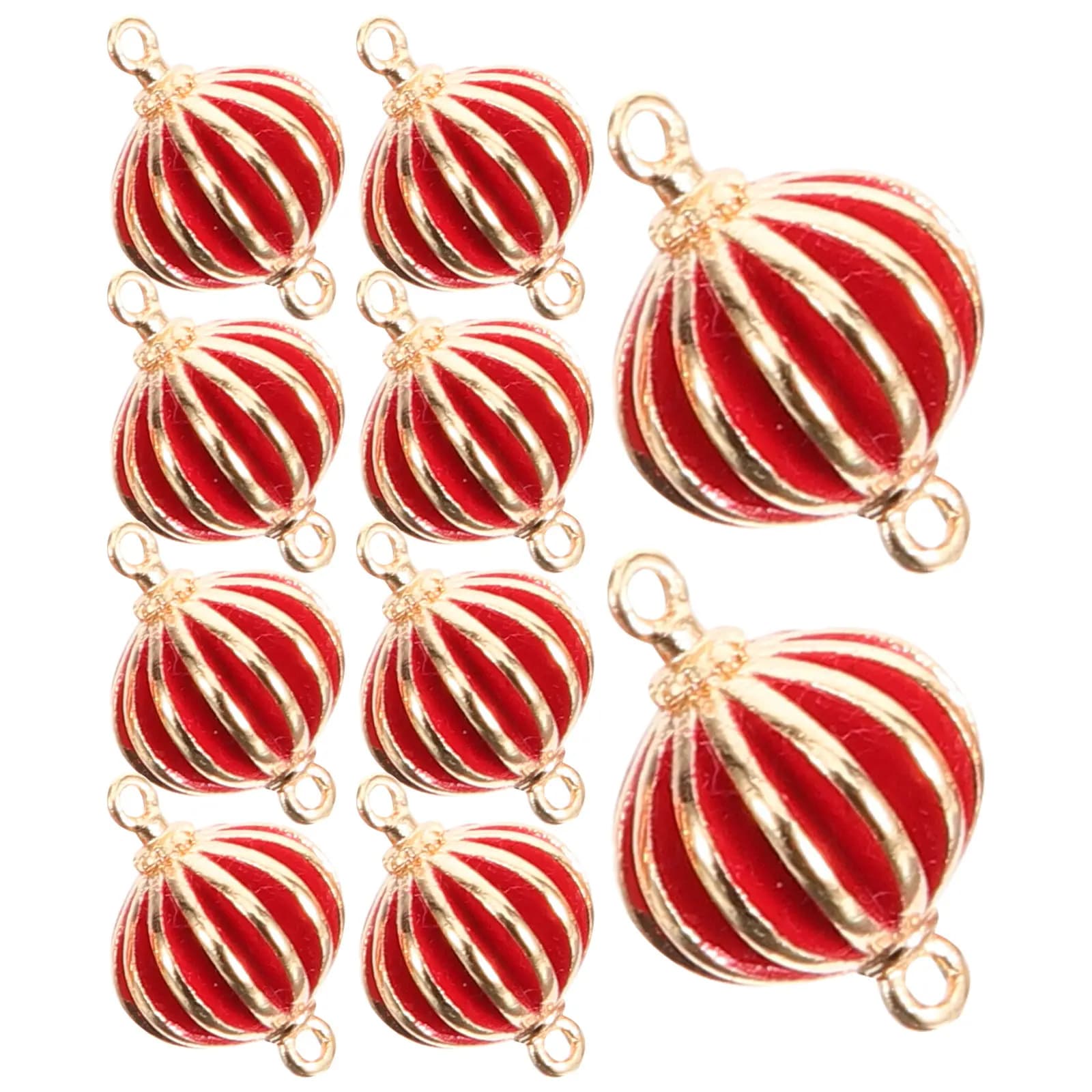 Set di Accessori per Gioielli in Stile Cinese con Lanterna Rossa, Kit Fai-da-Te per Collana, Bracciale, Orecchini, Ciondoli Rossi da 8mm