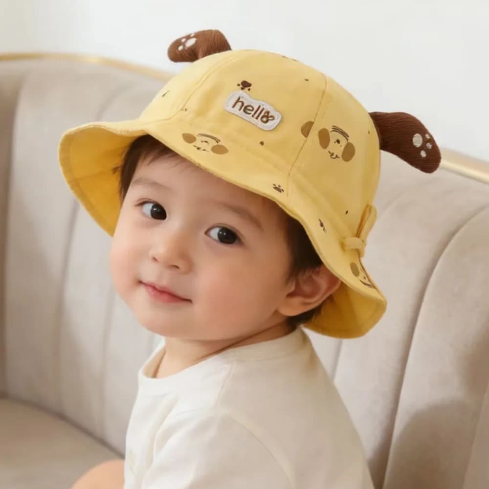 Baby Fishing Hat Autumn Spring Unisex, Baby Bucket Hat with Solar Protection, Lovely Baby Hat