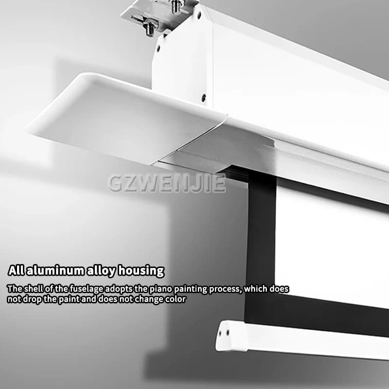 Schermo per proiezione/proiettore elettrico/motorizzato montato a soffitto da 72"/84" con bianco opaco in fibra di vetro per home theater