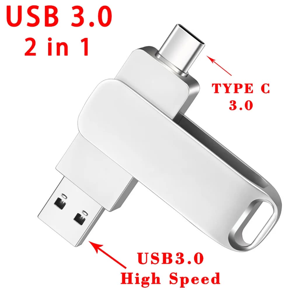 JASTER 2 in 1 OTG USB-C a USB 3.0 Chiavetta USB 64GB 128GB 256GB Pendrive USB-C Memoria USB 3.0 Tipo-C