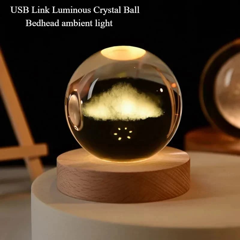 Sfera di cristallo 3D Pianeta di cristallo Sistema solare inciso al laser Globo Regalo di astronomia Regalo di compleanno Sfera di vetro Decorazione di cristallo