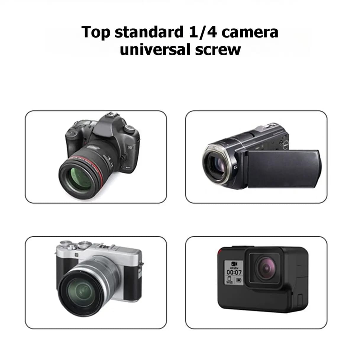 A32I Camera Tripod Ball Head with Quick Release Plate 1/4" Compact Ballhead for DSLR Mirrorless Photography