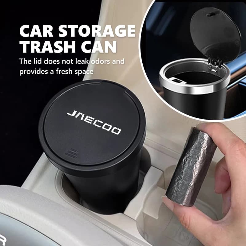 Car Interior Trash Can Garbage Case Storage Box Accessories For JAECOO J7 PHEV J8 Omoda C9 2WD