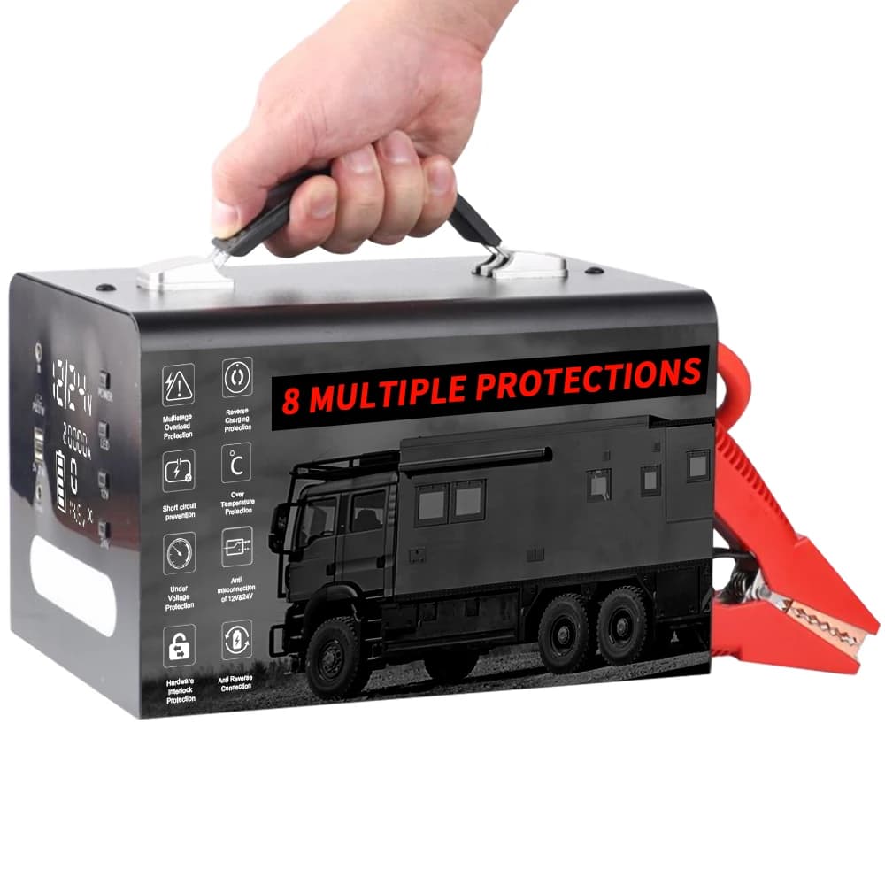 64000mAh/80000mAh Camion Auto Avvio di emergenza Camion di salvataggio Banca di alimentazione di emergenza 12V 24V Avviatore di emergenza per auto universale ad alta potenza