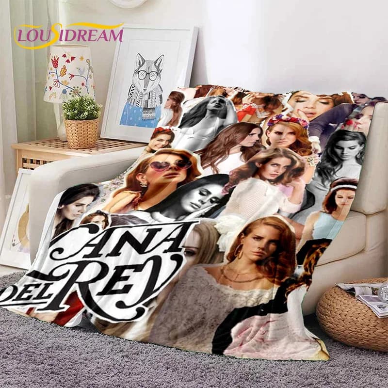 Moda Lana Del Rey Cantante Lizzy Grant Morbida coperta di flanella, Coperta da tiro Comoda coperta per letti da picnic Divano Casa Camera da letto