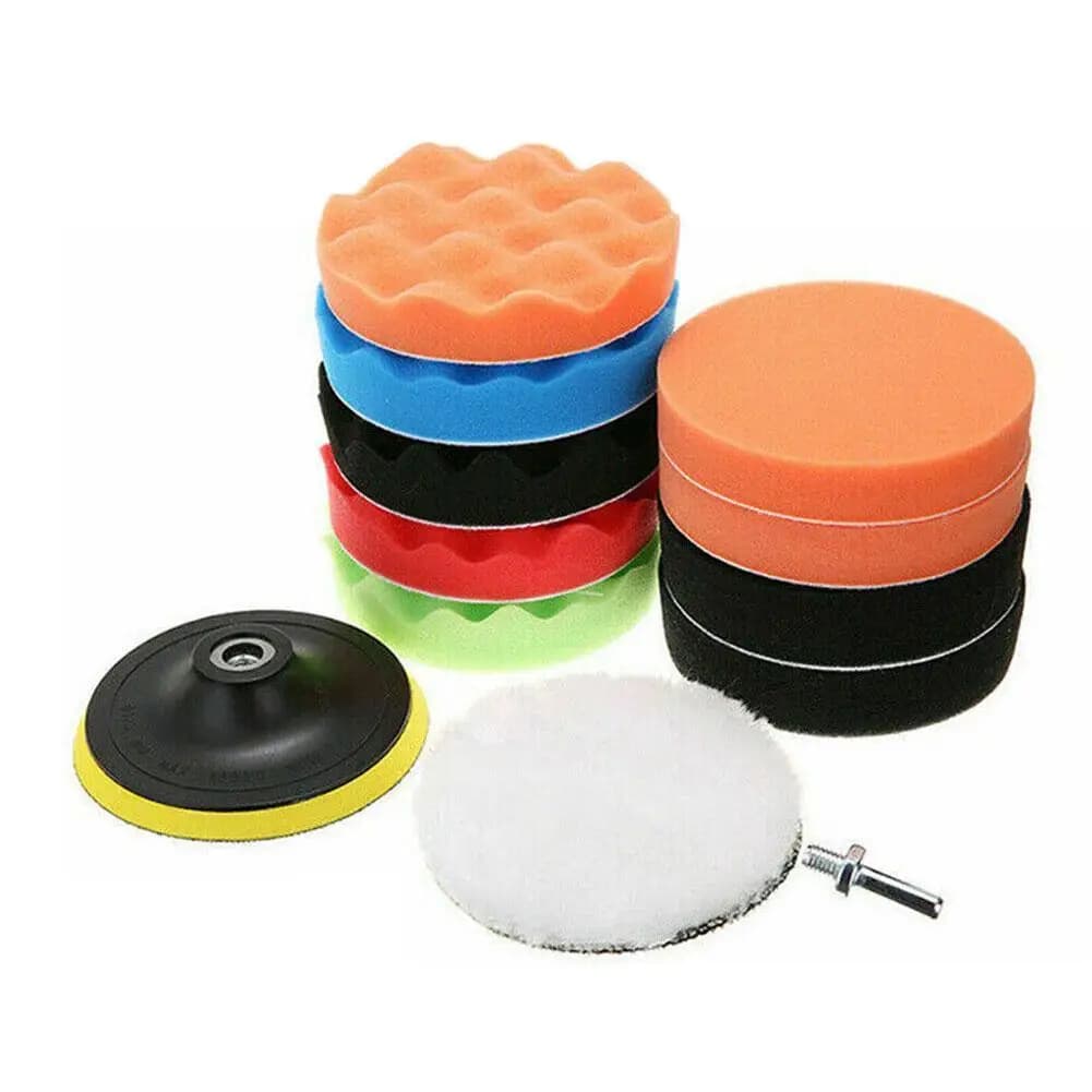 Kit di tamponi in spugna per lucidatura Auto da 12 pezzi tamponi in schiuma tampone per lucidatrice tamponi in cera per Auto moto Motor Vehicle rimuove i graffi
