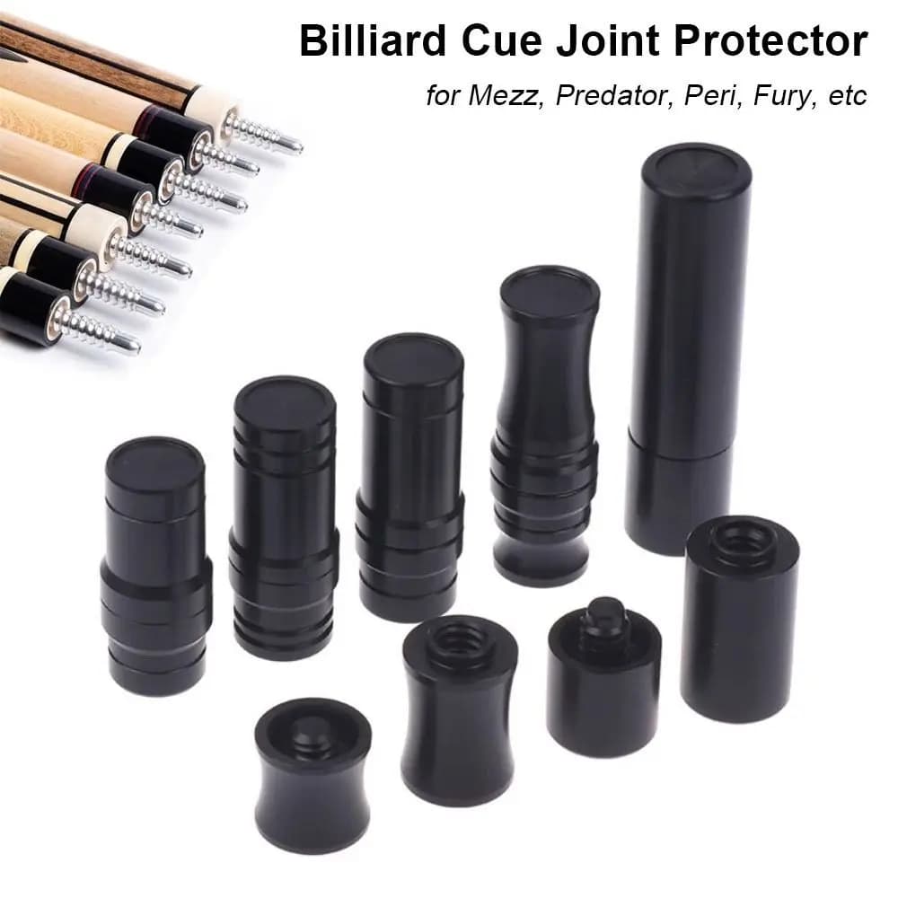 1 set speciale set di protezioni per giunti per stecche da biliardo in plastica nera con coperchio di protezione della ruota centrale per Uni Loc Wavy