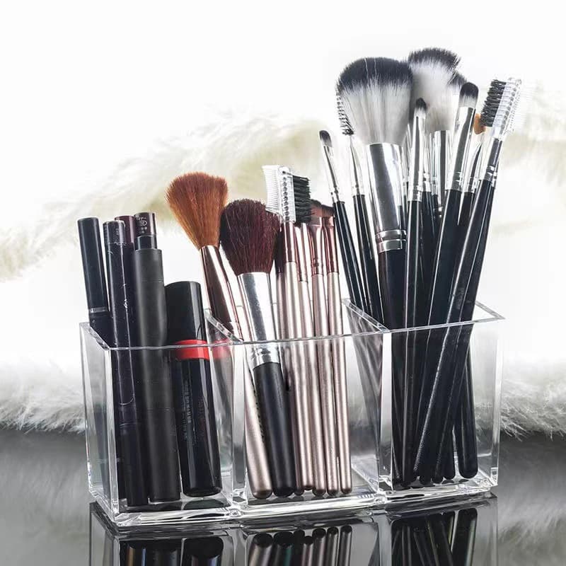 Lipstick Clear Makeup Cosmetic Makeup Brush Box Storage Box Makeup Brush Holder Table Organizer Makeup Tool