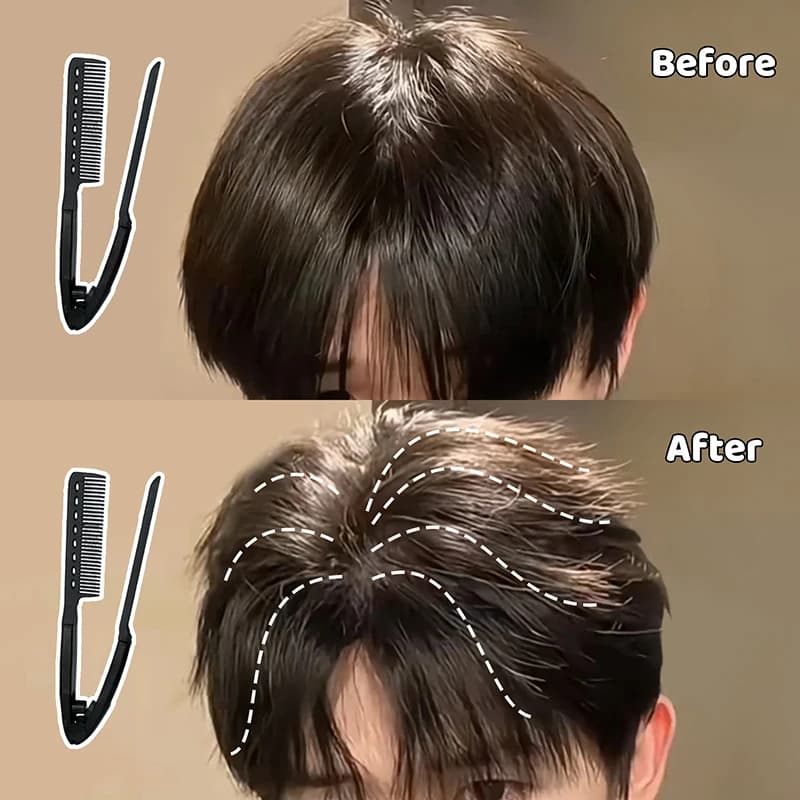 DIY V Smooth Brush, hairstyle comb, natural hair styling tool, hair curling comb for men and women