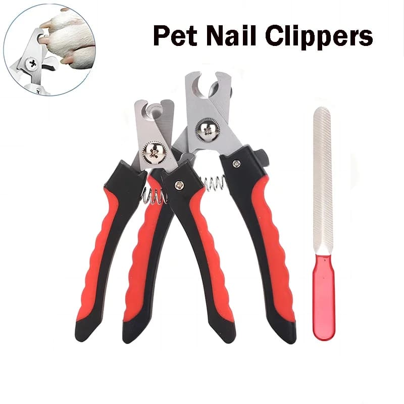 Pet Multifunctional Nail Clippers with Sickle Large Dog Nail Clippers Stainless Steel Grooming Scissors Nail Clippers