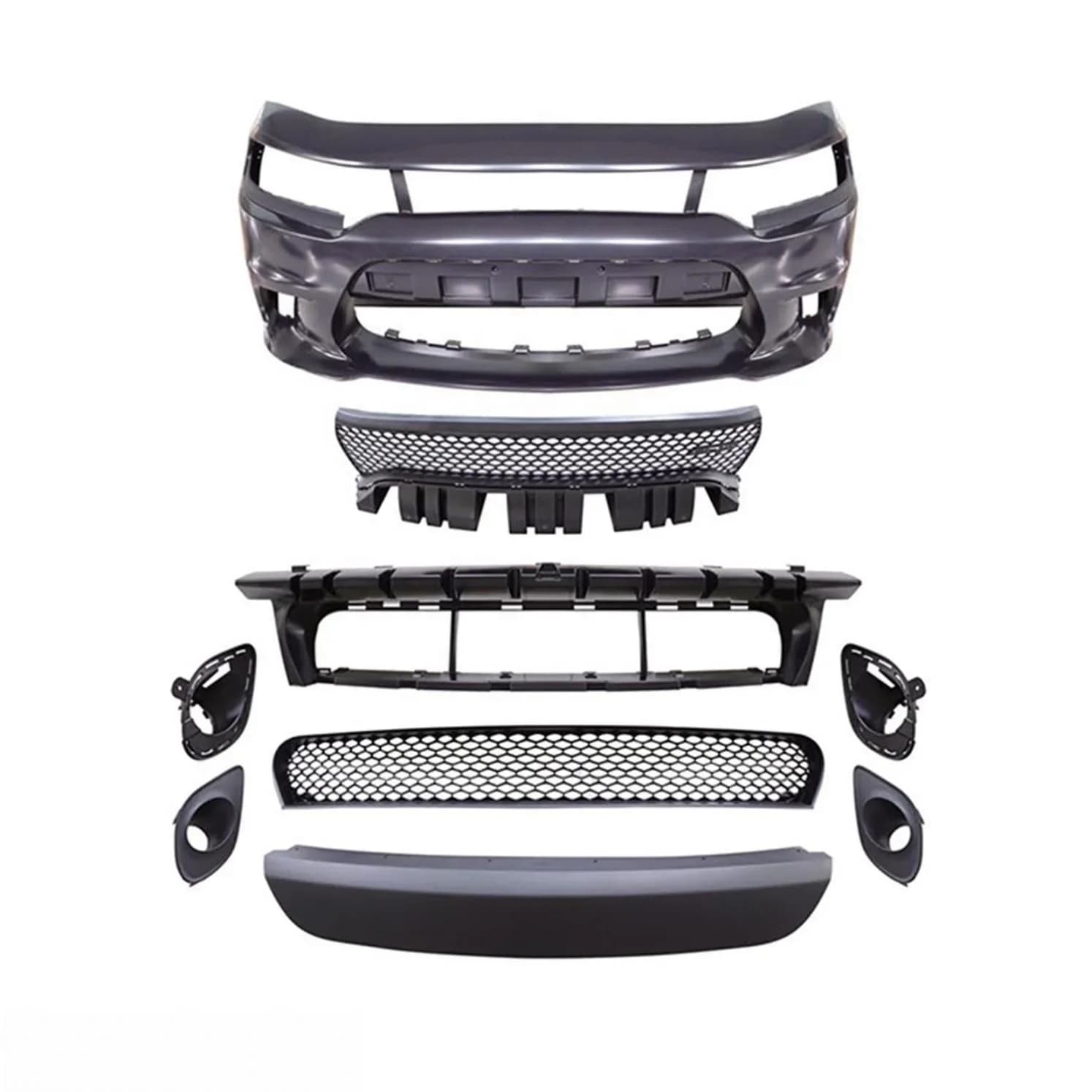 2015 SRT Style Paraurti anteriore Labbro anteriore con foro fendinebbia Paraurti auto per Dodge Charger 2015-2022