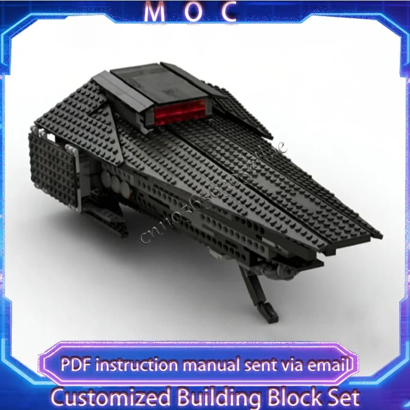 Set di Costruzioni Militari Personalizzate da 1123 Pezzi, Modello DIY della Nave Spaziale Battlestar Galactica Dark Corvus, Giocattolo Educativo da Assemblare