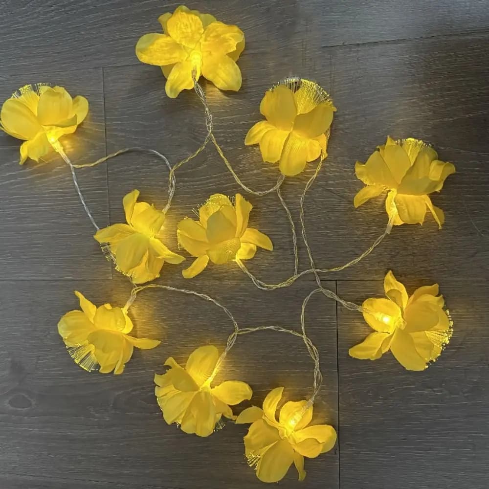 Luci a Fibra Ottica LED, Fiori Artificiali, Lanterne e Stringhe Luminose per Decorazioni Natalizie, Luci Atmosferiche Simulate per 3V