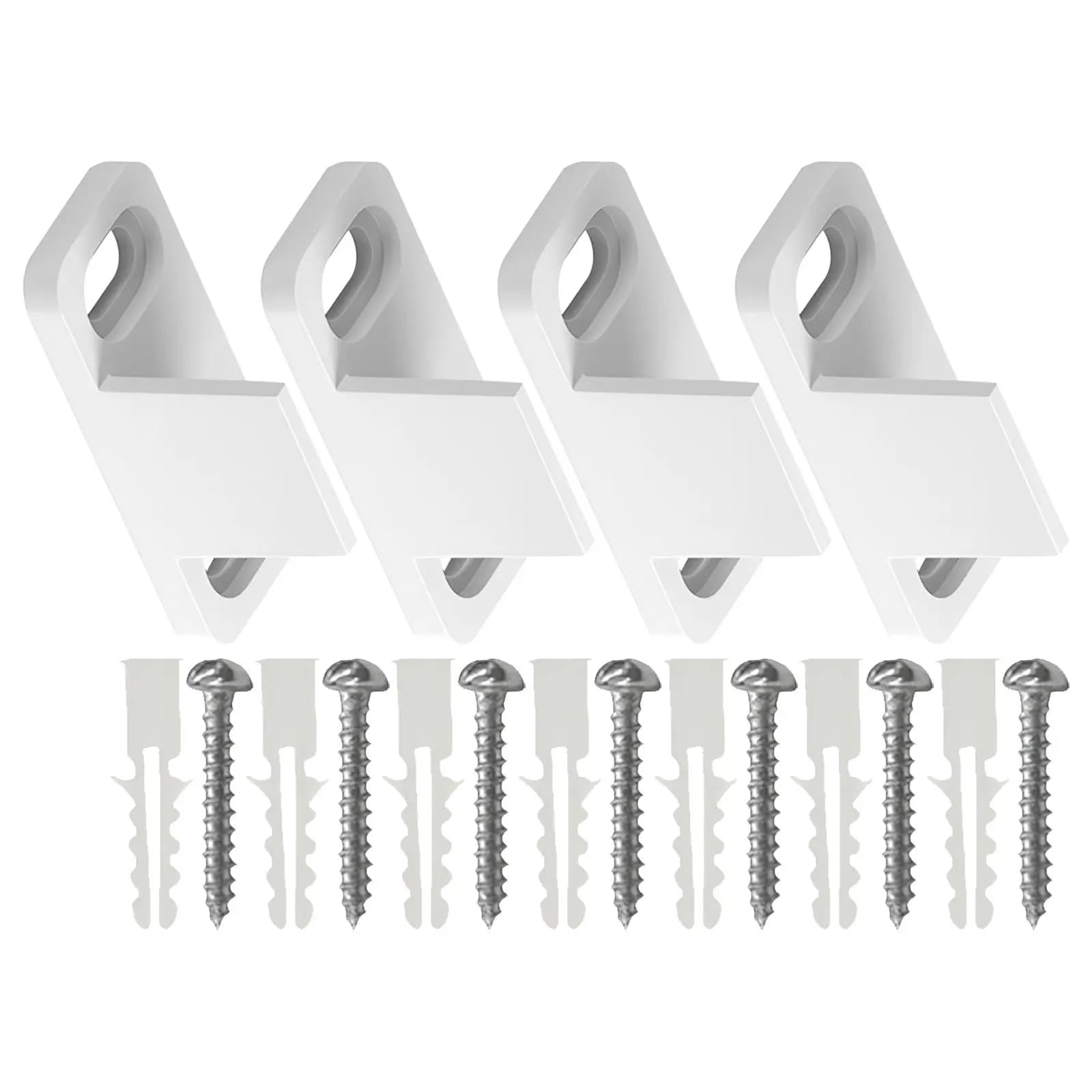 4 Set di Guide Inferiori per Porte Scorrevoli, Fermaporte a Scomparsa, Compatibili con Sistemi a Bypass Singolo
