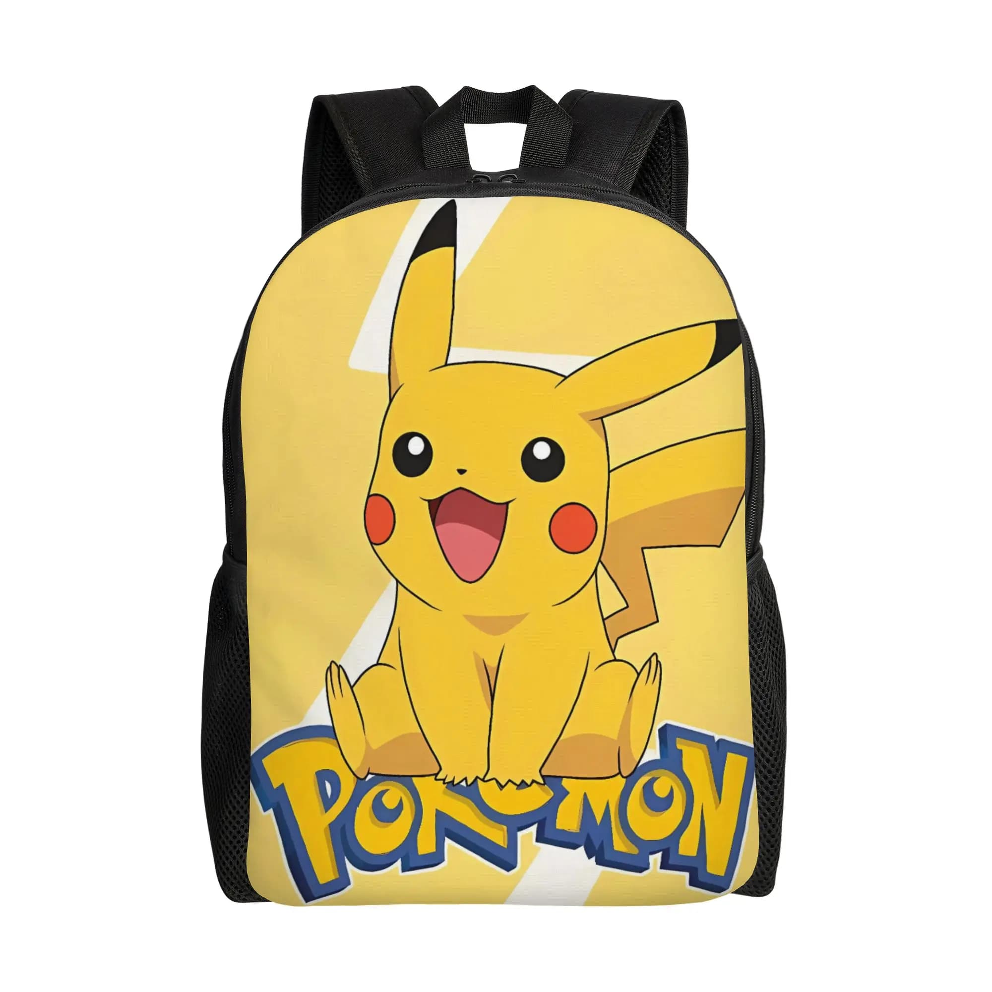 Cartoon Pokemon Backpack Pikachu Teen Polyester Camping Backpacks Large Novelty School Bags Rucksack