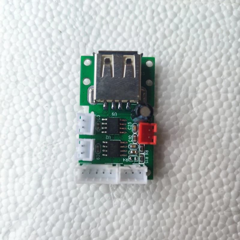 Scheda di Decodifica MP3 con Amplificatore di Potenza, Collegabile Direttamente ai Diffusori, per Riproduzione Musicale con Scheda e Chiavetta USB