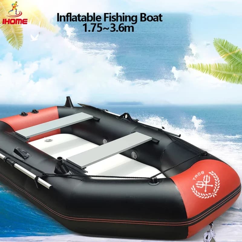 Nuovo 1.75 ~ 3.6m Gonfiabile Barca Da Pesca PVC 0.7mm Addensato Kayak Canoa Barca Mare Alla Deriva Barca di Gomma 2 ~ 6 Persone Barche Alla Deriva