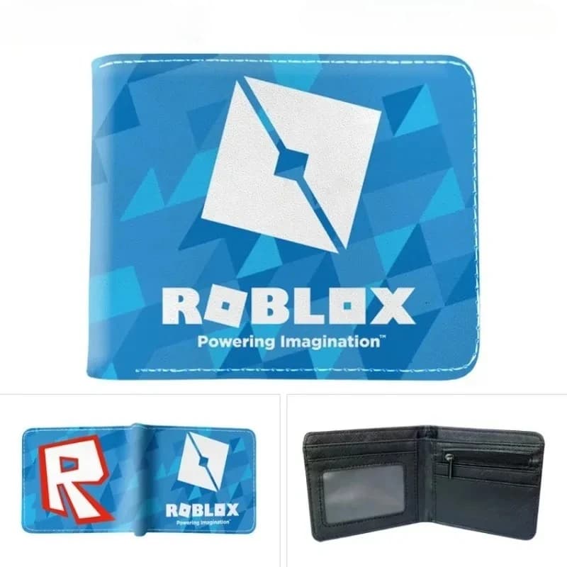Portafoglio con Stampa Anime Roblox, Portafoglio Pieghevole alla Moda, Borsa Portaoggetti, Regalo per Studenti del Mondo Virtuale
