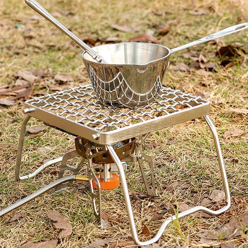 Outdoor Stainless Steel Camping Grill Portable Foldable Mini Grid Camping Equipment Cooking Cooking Oven