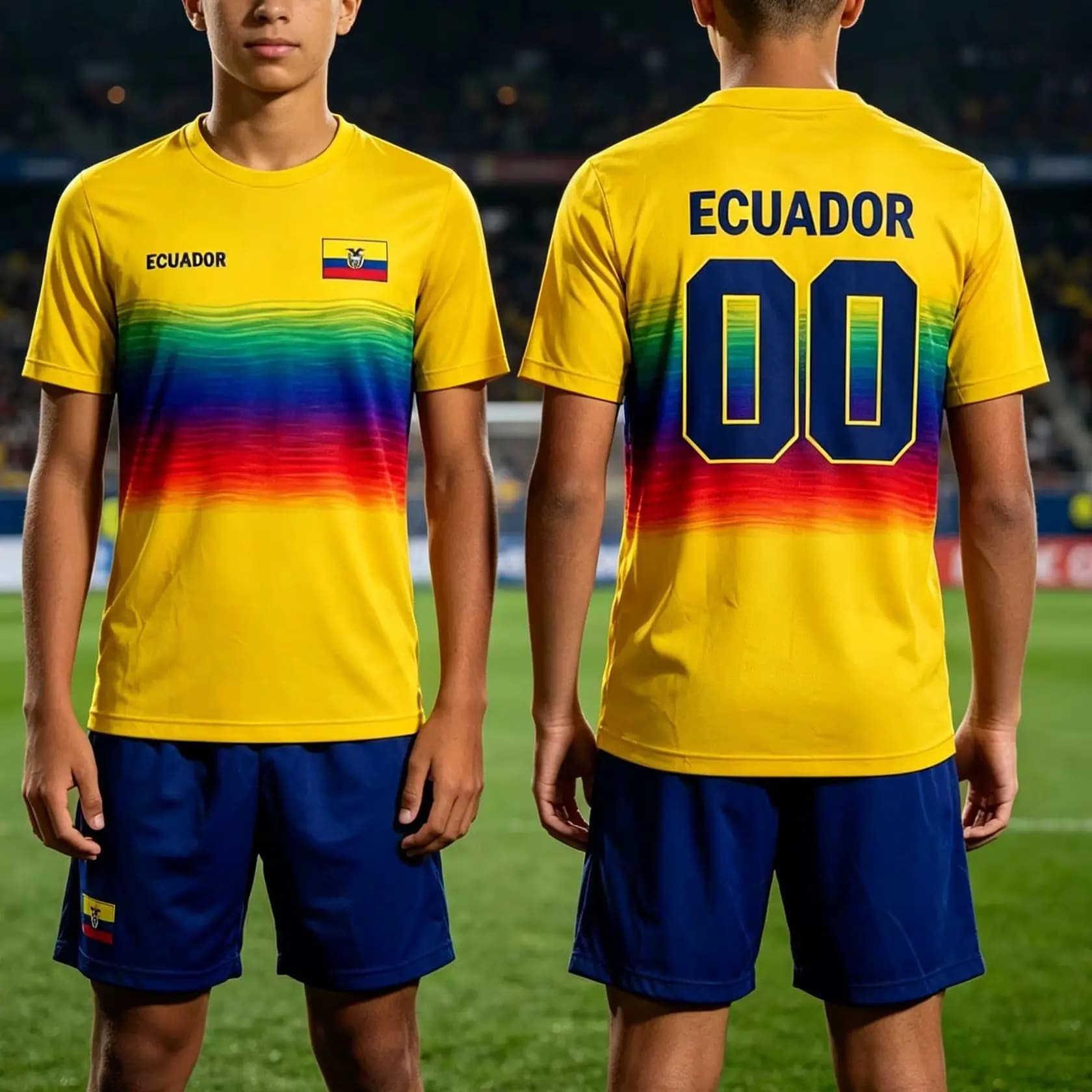 Kids Ecuador Football Soccer Jerseys Men T Shirt Women Tee Boys Top Children Parent Child Quick dry short sleeves kids Tshirt