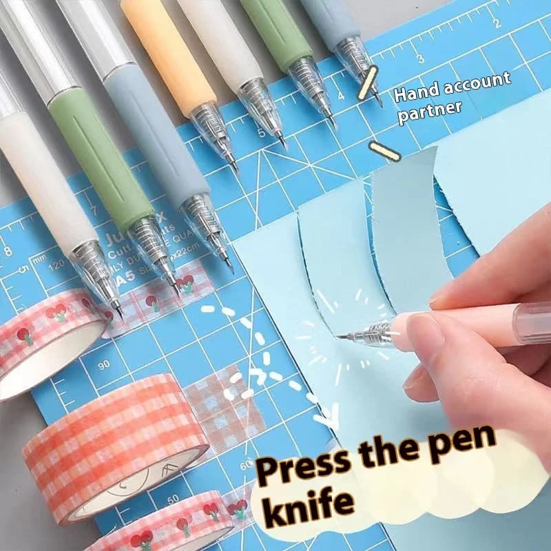 Coltello da taglio in carta Ricarica penna Coltello multiuso artistico Utensile da taglio per scrapbooking Taglierina per nastro adesivo Coltello per scatola espressa Forniture artigianali fai-da-te