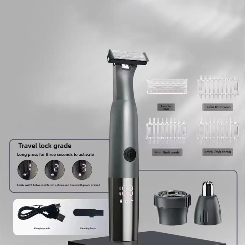 Mijia 3 in 1 Regulabarba Elettrico Reloadable for Naso, Earrings, Eyebrows and Man's Barba, Hinder