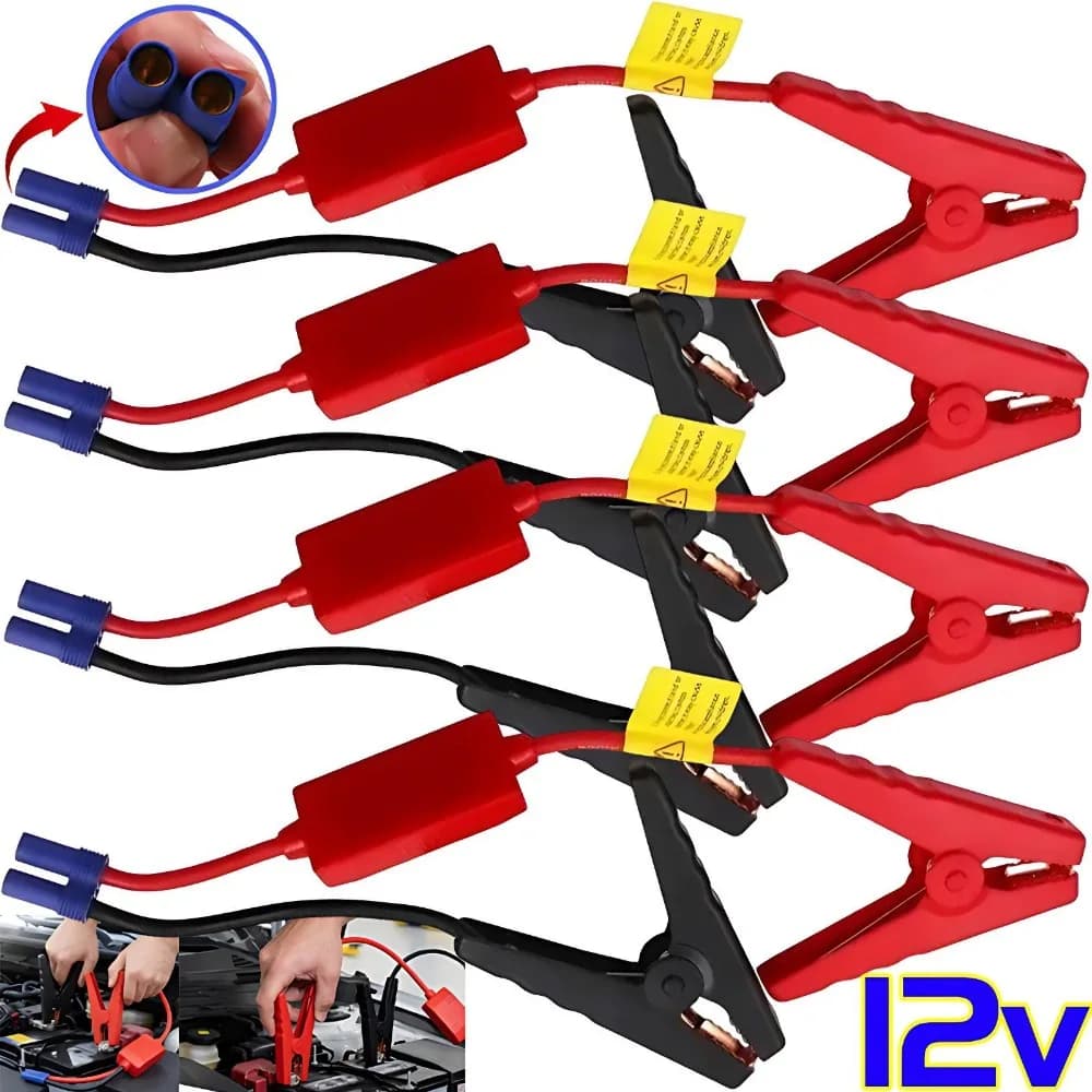 Morsetti a coccodrillo per avviamento di emergenza per auto universale Connettore EC5 Cavo booster per batteria di emergenza Clip per cavo Kit di avviamento per camion automatico 12V