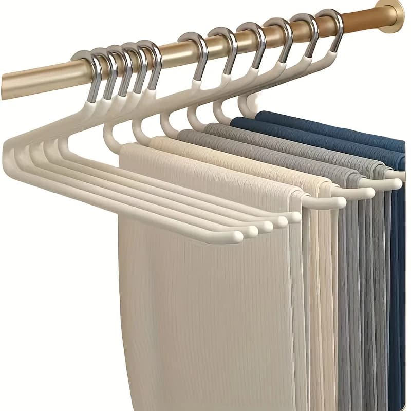 20/10 pezzi in metallo a forma di Z appendiabiti antiscivolo durevole appendiabiti multifunzionale armadio Jean appendiabiti casa pant organizer