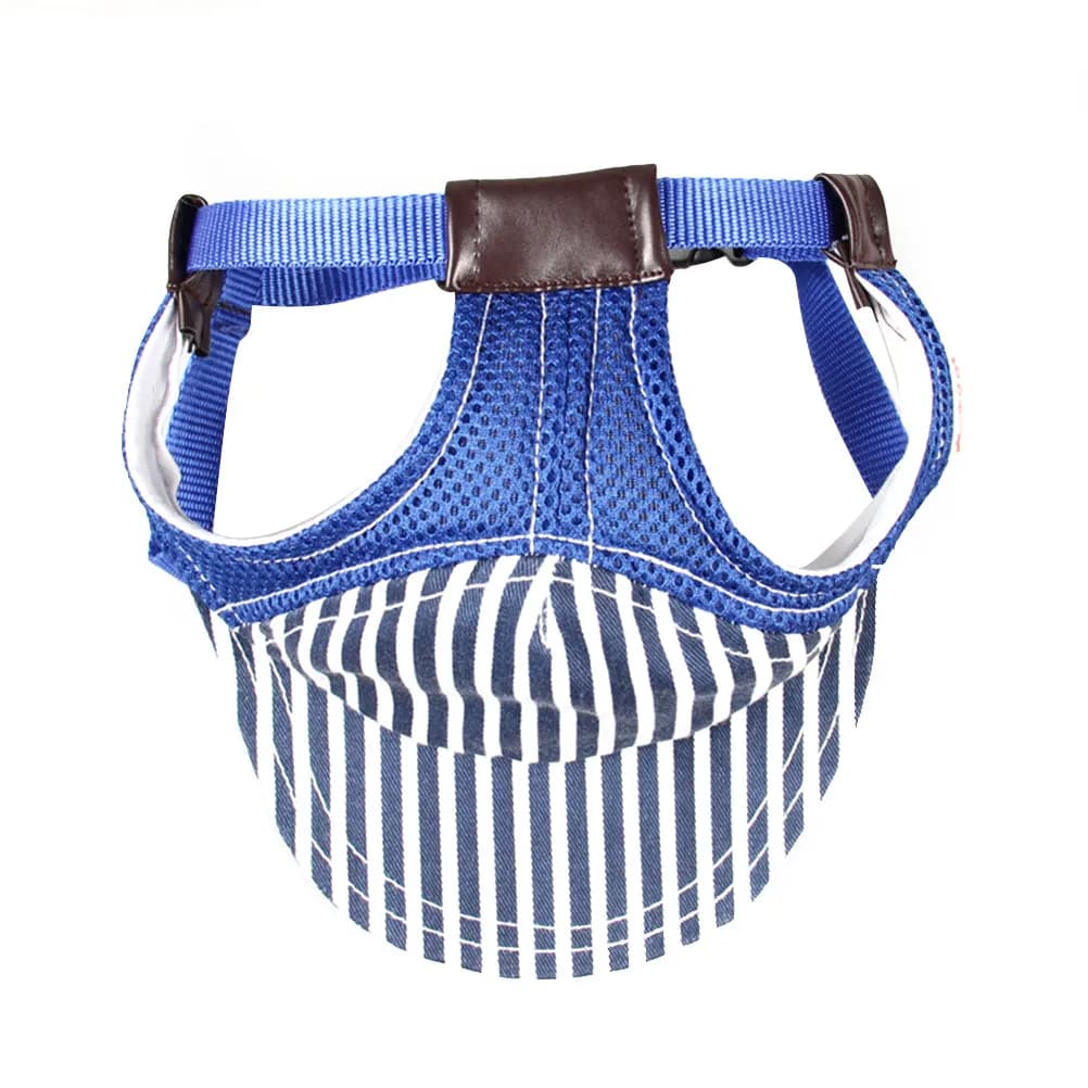 Cappello da Sole per Cani con Visiera in Rete, Leggero e Ventilato, Protezione UV Estiva per Cuccioli e Gatti, con Cinturino Regolabile per il Collo