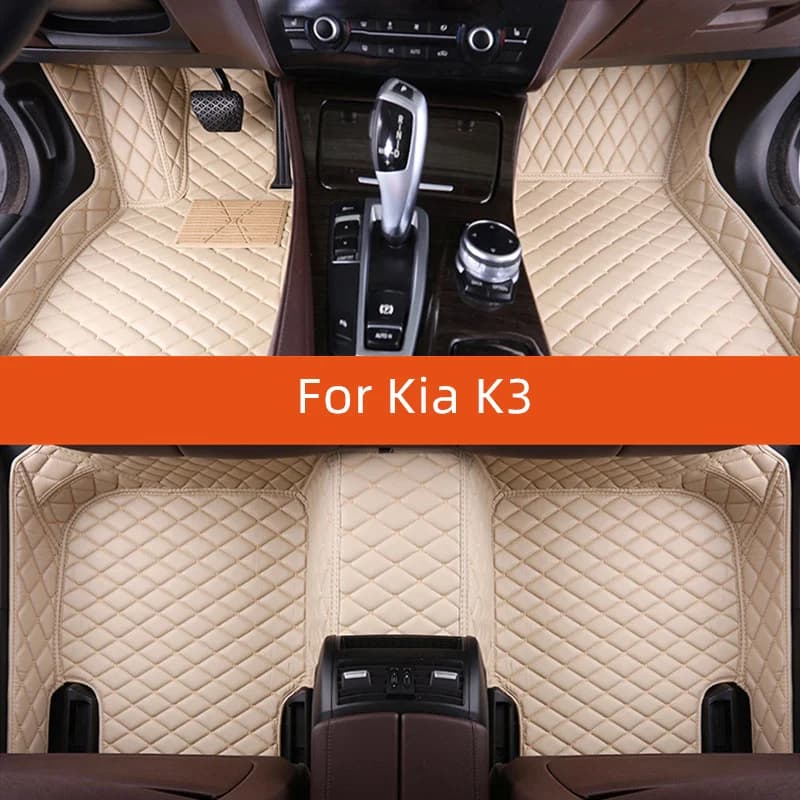 Tappetino per auto in pelle personalizzato per Kia K3 2020 2021 2022 2023 2024 2025 2026 2027 Tappetino per auto Accessori interni