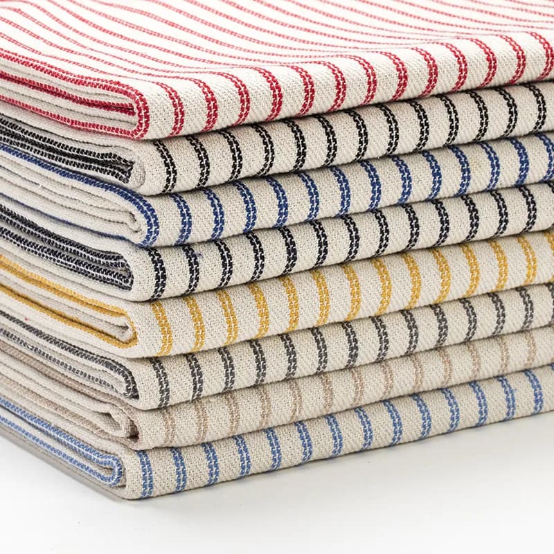 50X150 cm Cotone Canapa Tessuto A Righe Tessuto Per Cucire FAI DA TE Tessili Per La Casa Scarpe Cappello Sottobicchieri Borsa Borsa Panno Cucito A Mano