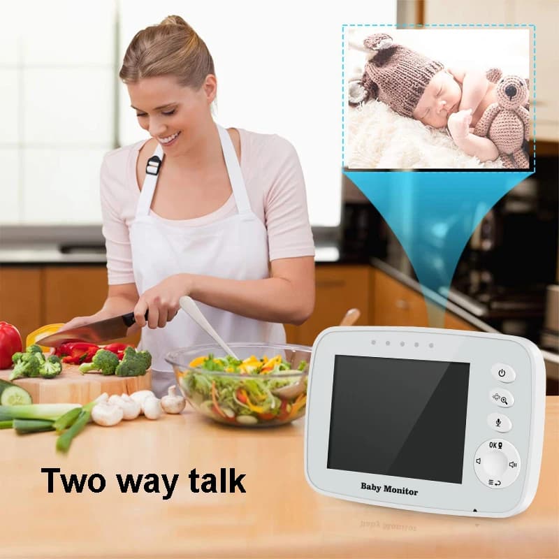 3.2 pollici Wireless Baby Monitor a lunga distanza Temporizzatore di alimentazione della temperatura Ninna nanna Babysitter Nanny Cam Intercom VOX Baby Camera