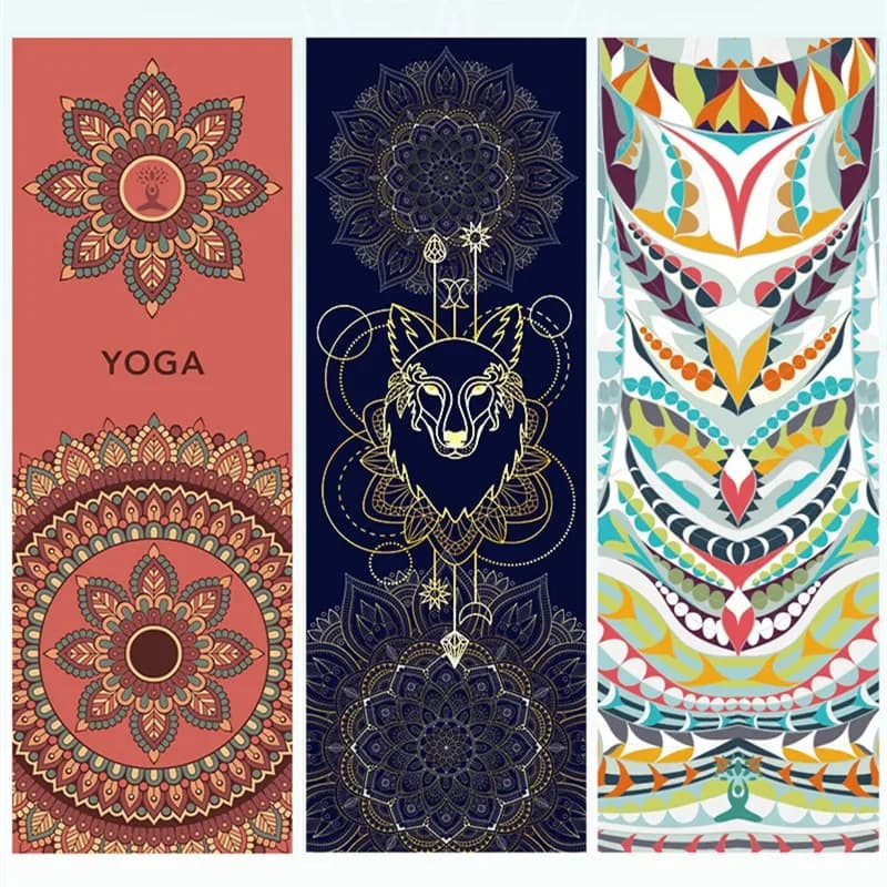 185*63cm Hot Yoga Mat Towel Printed Yoga Towel Anti-slip Cover Fitness Training Mat for Yoga Covers Pilates
