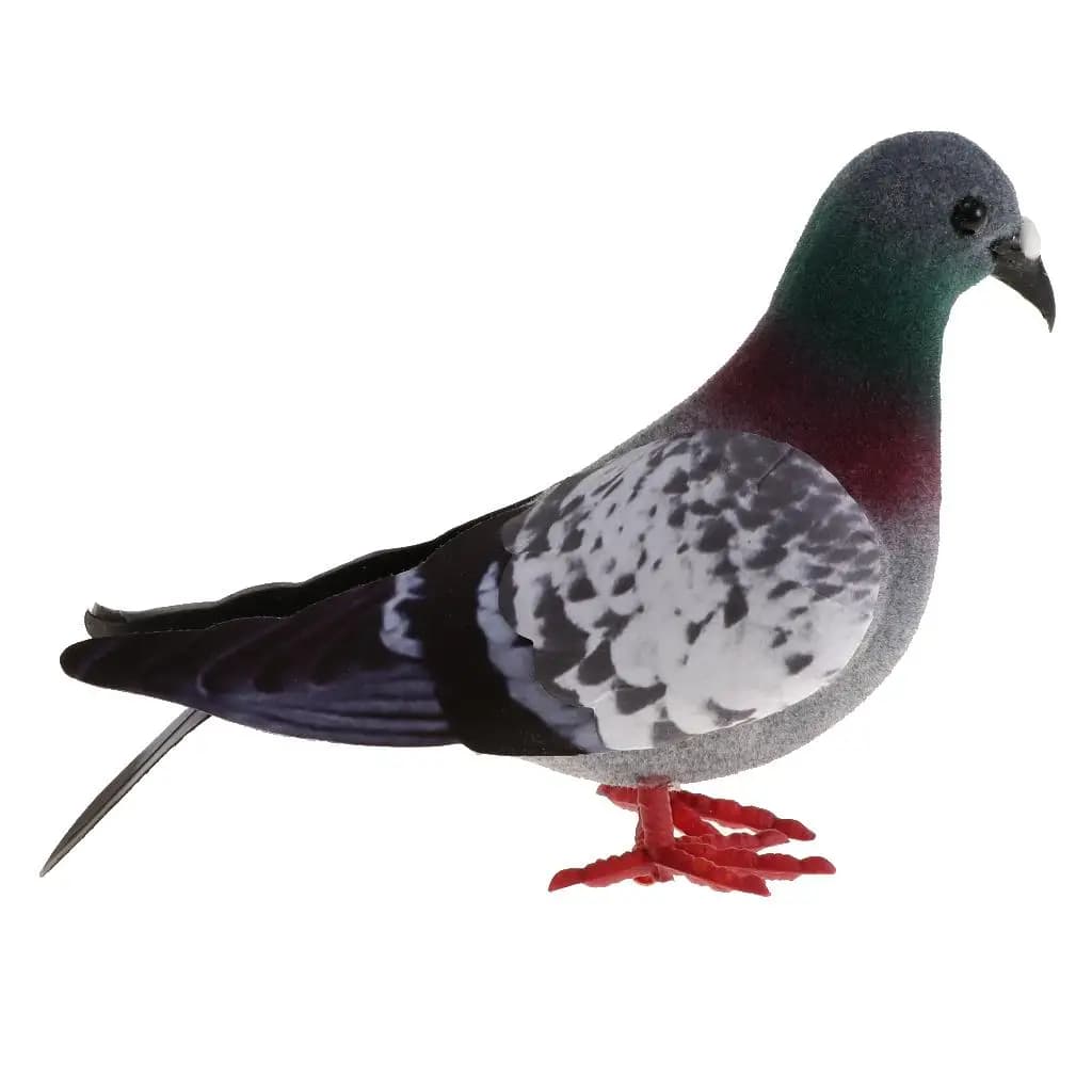 Animal model, pigeon model, artificial feather figurine, educational toy interior, approx. 13 x 5 x 8 cm