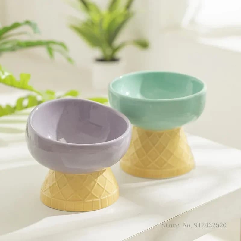 Forniture per animali domestici per bere la colonna vertebrale cervicale adorabile creativa, bocca obliqua, anti-ribaltamento, ciotola per cibo per cani e gatti, 1 pezzo
