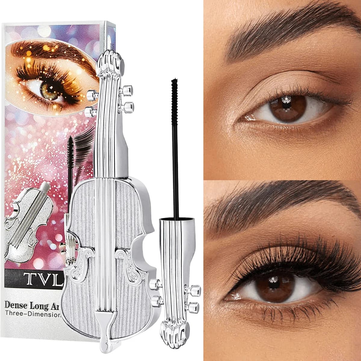 Mascara impermeabile e resistente al sudore, colore duraturo, mascara naturale per un effetto leggero e incurvante