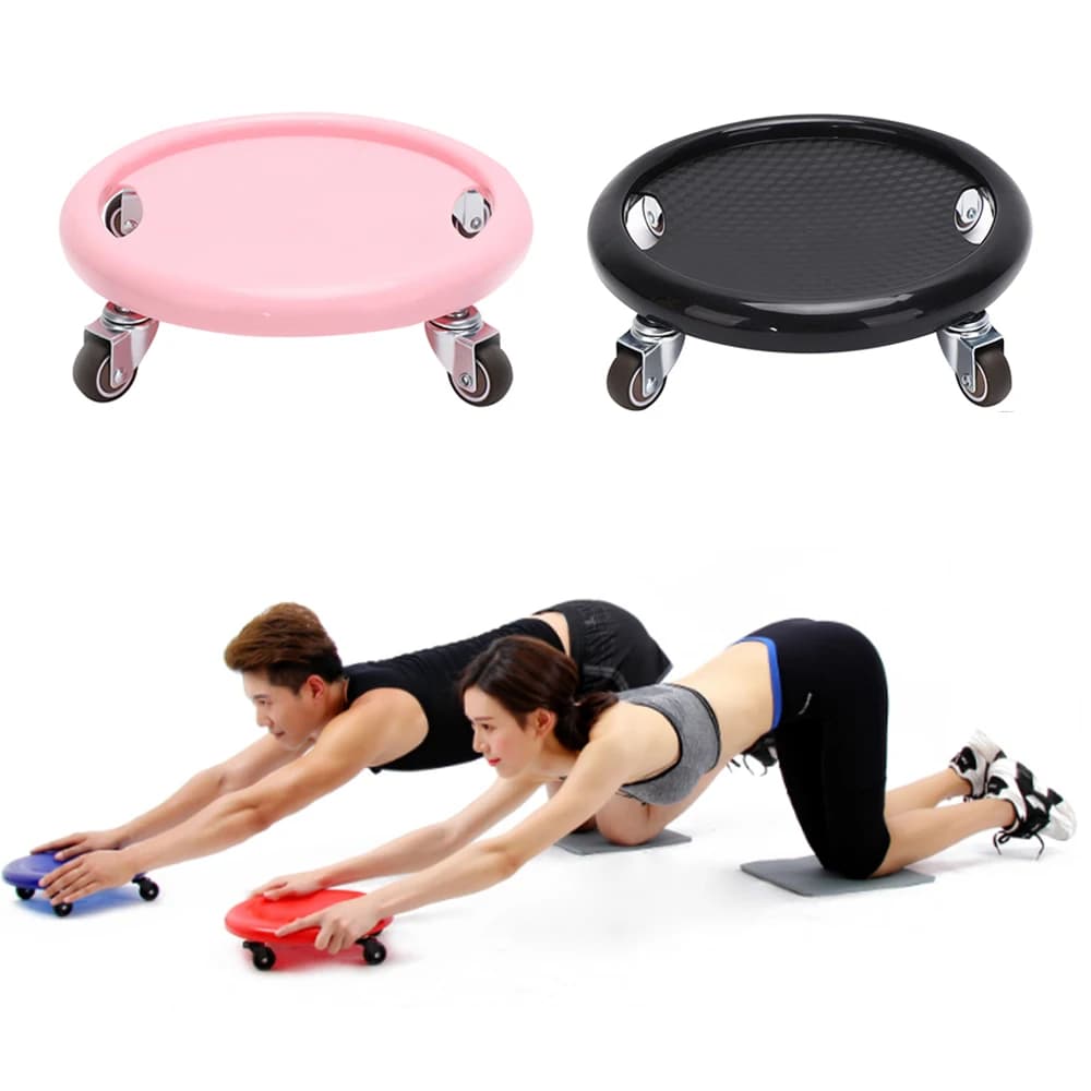 4 Wheels Ab Sliding Wheel Fitness Disco Man Woman Exhibitor Muscle Abdominal Bodybuilding Exercise Home Gym Abs Trainer