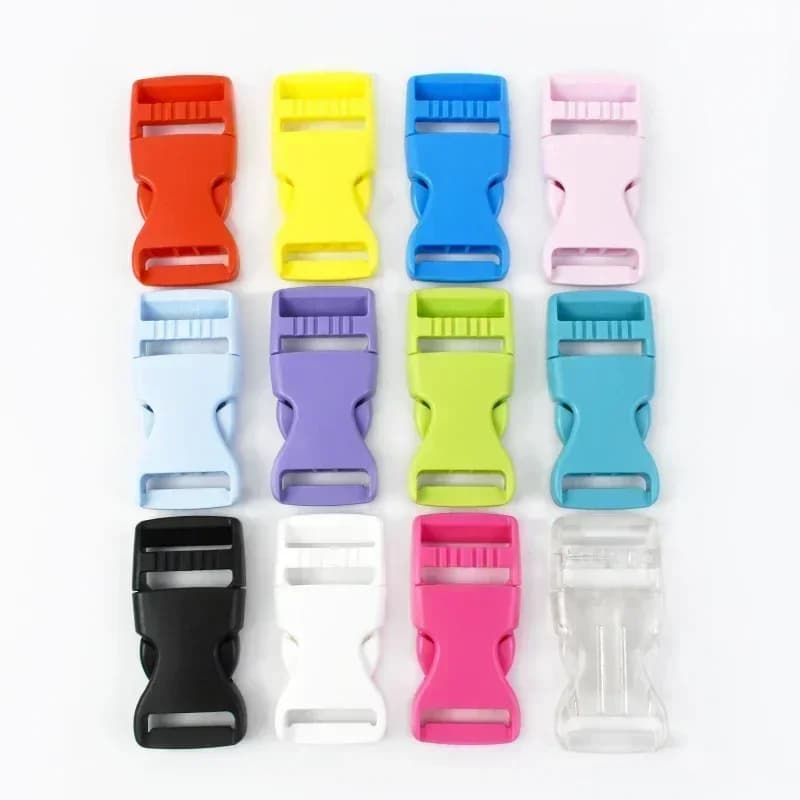 Meetee 100 Pz 10/15/20/25/32/38mm Fibbia a sgancio in plastica Gancio per cintura di sicurezza Clip Collare per animali Zaino esterno Accessori per bagagli
