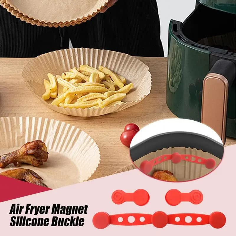 Air Fryer Magnets for Parchment Paper Silicone Magnet Buckle Air Fryer Accessories Liner Holder Replacement Parts