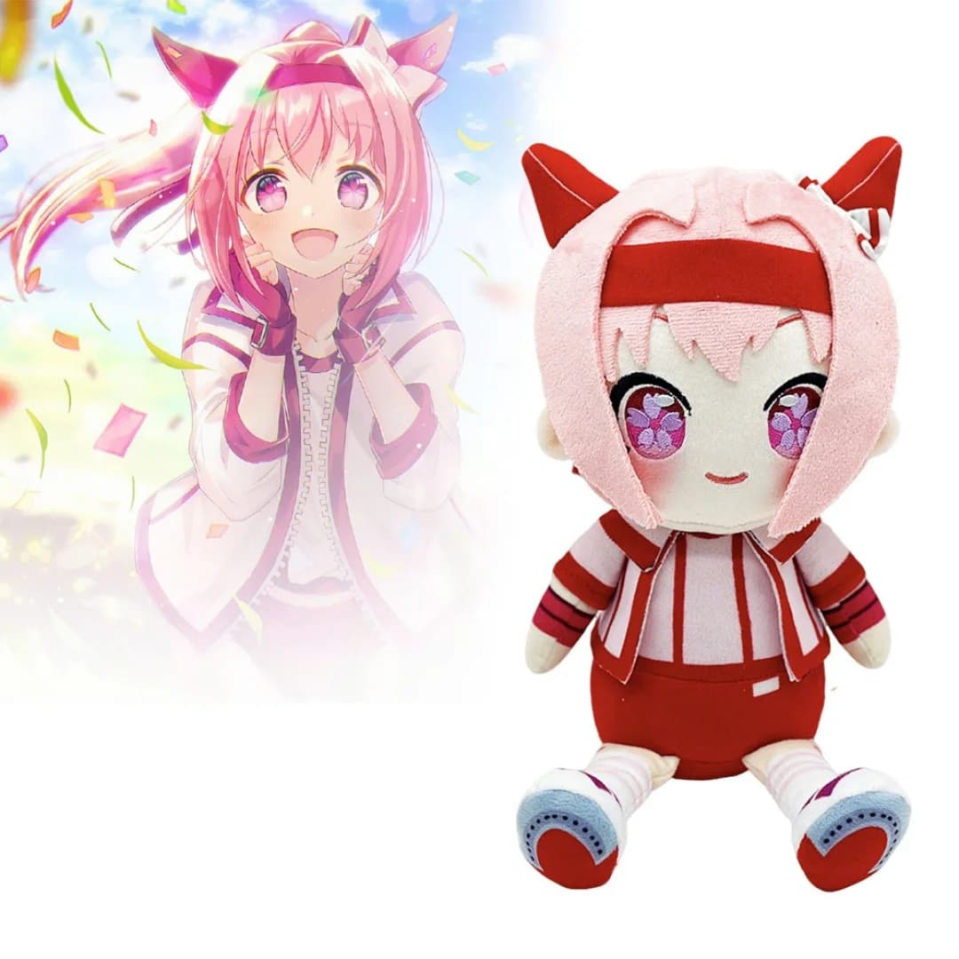 Kawaii Uma Musume Plush Toys Pretty Derby Anime Character Haru Urara Plushie Soft Stuffed Doll Collectible Birthday Xmas Gift