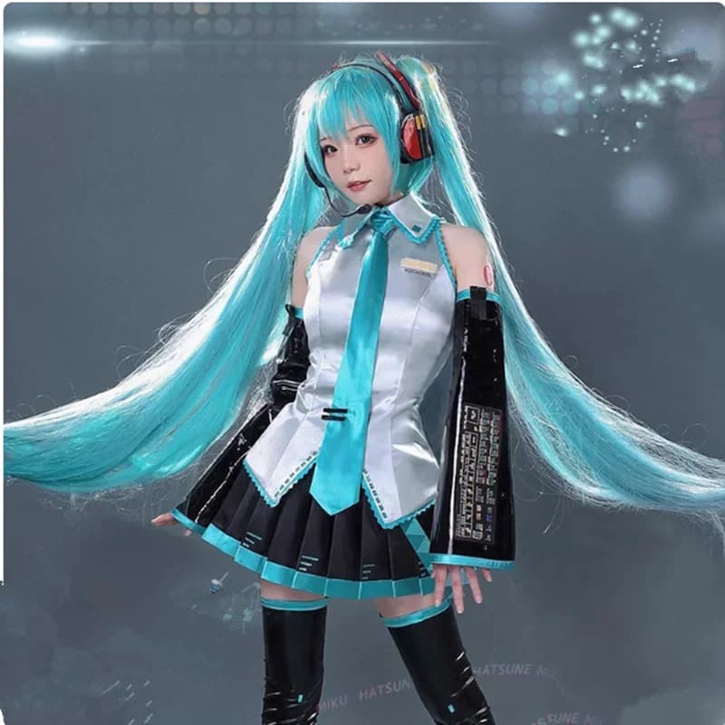 Anime VOCALOID Miku Dress Cosplay Costumes Girl Cute Sweet JK School Uniform Halloween Carnival Party Stage performese Clothes
