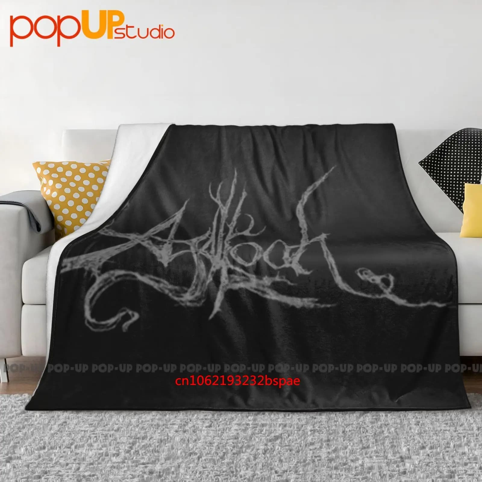 Copridivano invernale con logo Agalloch Band, coperta ultra morbida, trapunta