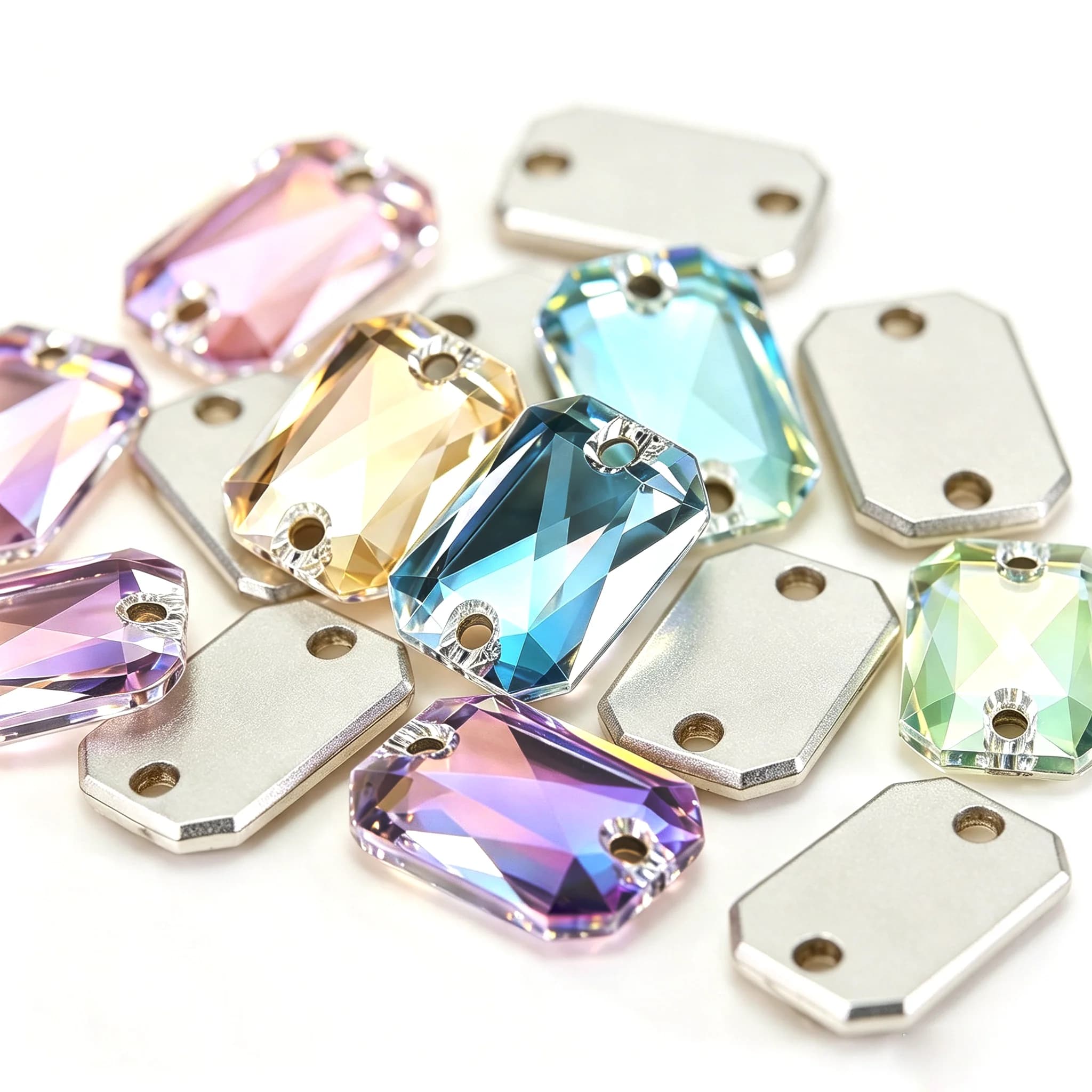 K9 Crystal Strass 3252 Octangle Sew On Flatback Rhinestones AB Crystal Stones for Garment, Bag, Shoe DIY Embellishment