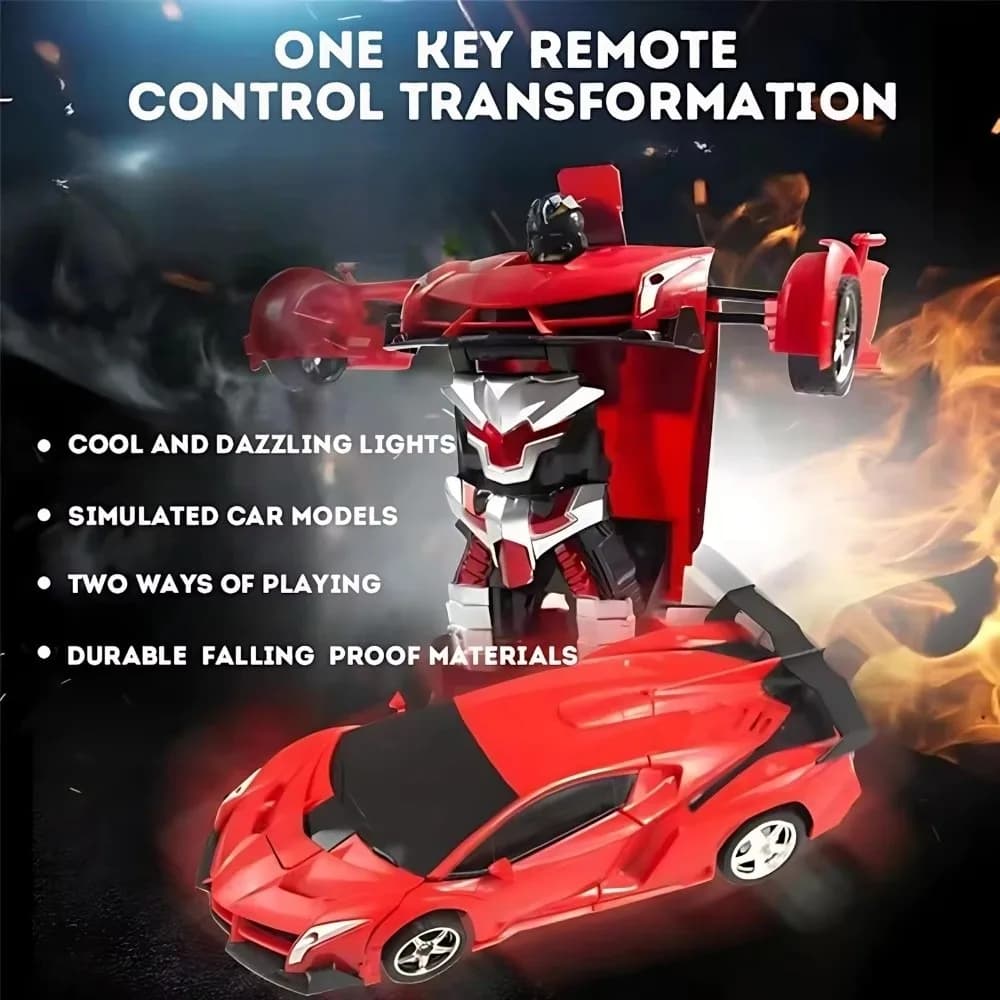 Nuova Auto Robot Trasformabile 2-in-1 con Deformazione a un Tasto e Telecomando, Modellino Auto Regalo