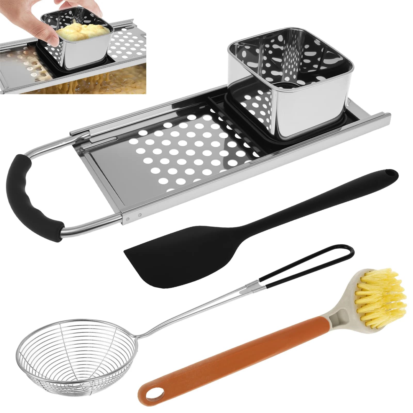 Macchina per la pasta Manuale Noodle Spaetzle Maker Lame in acciaio inossidabile Gnocco Maker Pasta Strumenti di cottura Accessori da cucina Gadget