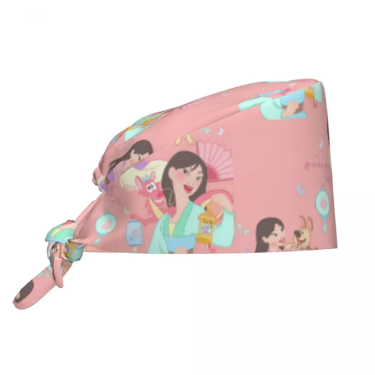 Berretto da lavoro infermieristico traspirante Mulan Princess personalizzato Berretti per scrub chirurgico Cappelli per capelli infermieristici Cappello per scrub da lavoro per farmacia ospedaliera